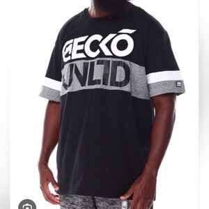 Ecko Unltd. Tee Shirt‎ Size Plus 2XL Black Marled Style EO 12k928BM
